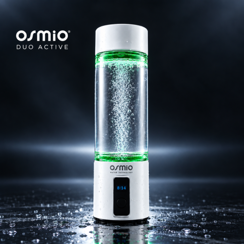 Osmio Duo Active Hydrogen Water Bottle (Silver) 350ml