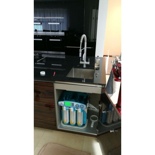 Osmio Azzurra Breve Brushed Chrome 3-Way (Tri-flow) Kitchen Tap Spray Hose