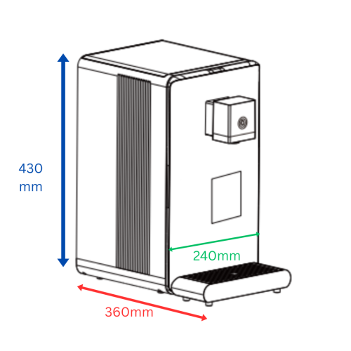 Osmio Fusion 3.0 Installed Hydrogen Reverse Osmosis System - White